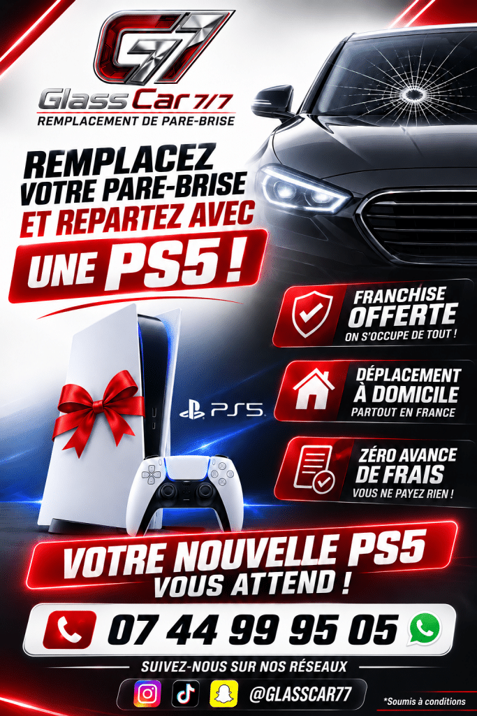 remplacement pare-brise cadeau ps5